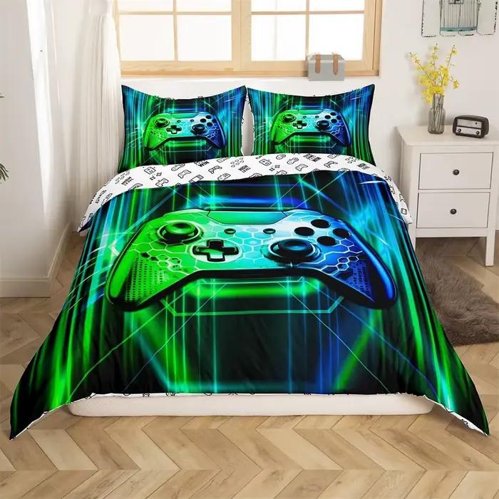 Ensemble de literie pour gamer avec taies d'oreiller 75*50