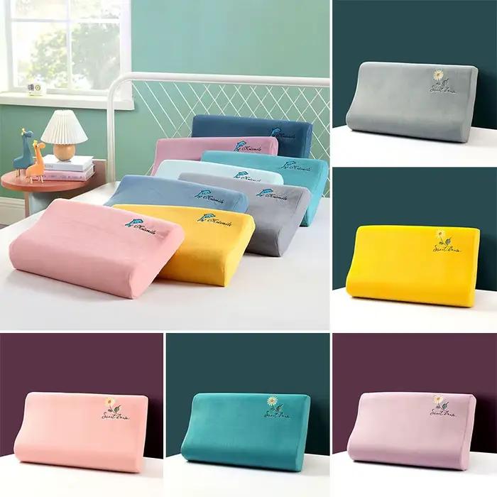 Taies d'oreiller en velours de forme ondulée, taie d'oreiller en Gel de silice, taie d'oreiller spéciale, douce et confortable, pour le cou, pour enfant et adulte
