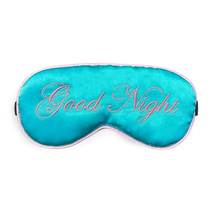 Masque de sommeil cache-yeux soyeux avec sangles réglables pour dormir yeux gonflés capuche ombrage soulagement cadeaux voyage bonne nuit sieste