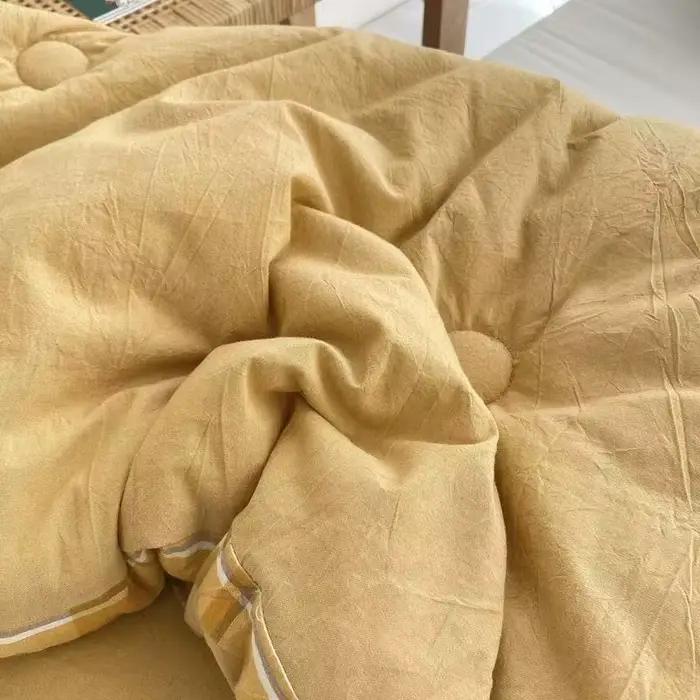 Couette en pur coton pour enfants, couverture matelassée, couette printemps automne, couette pour enfants, couette de maternelle, literie en fil teint uni