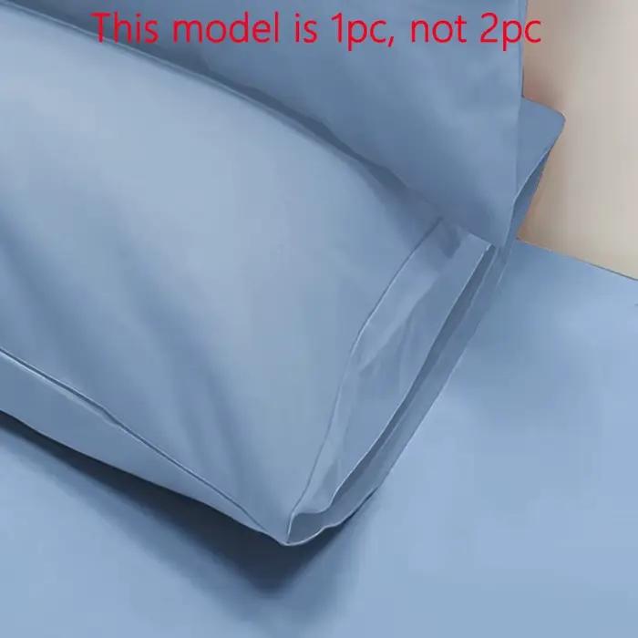 1 pièce de taie d'oreiller de couleur unie mate