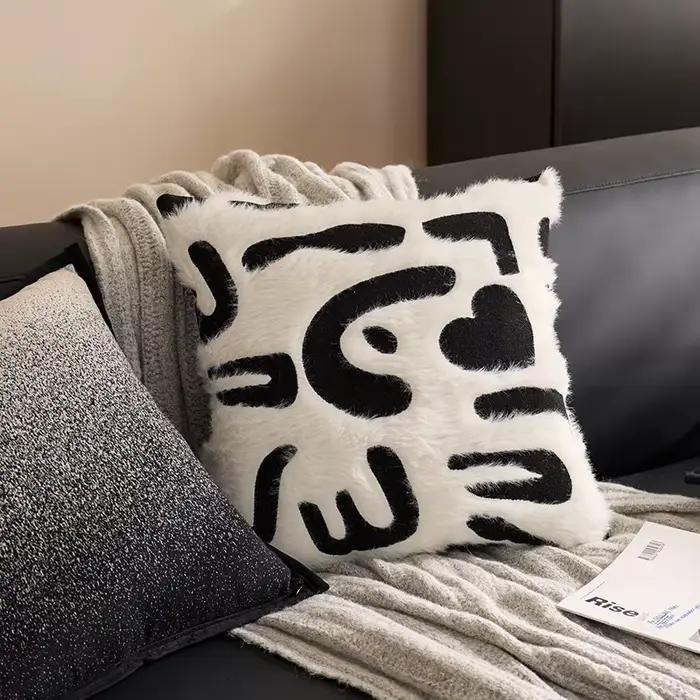 Housse de coussin de luxe légère française