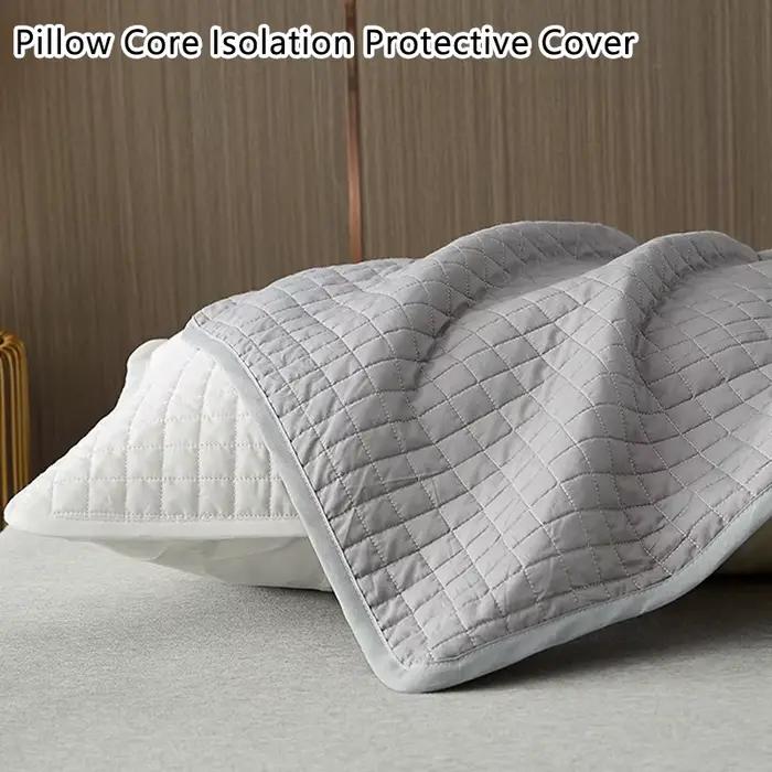 Housse de coussin en coton confortable avec couche isolante anti-acariens