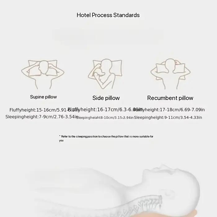 Oreillers d'hôtel 1/2 pièces spécialement conçus pour la Protection de la colonne cervicale et aide au sommeil