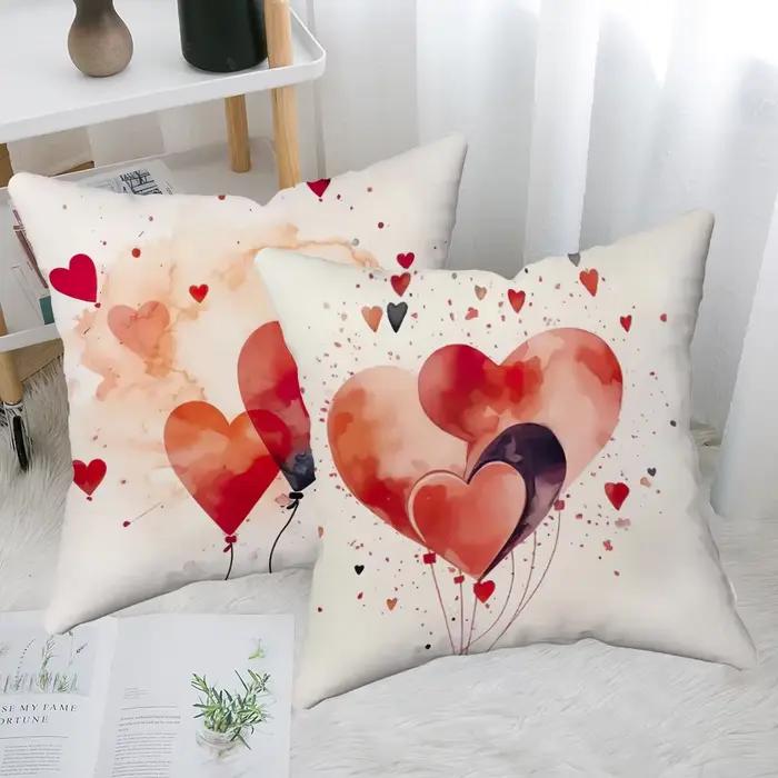 Housse de coussin en forme de cœur