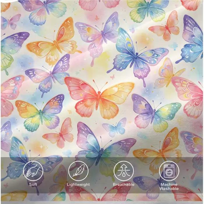 Ensemble de housse de couette papillon aquarelle