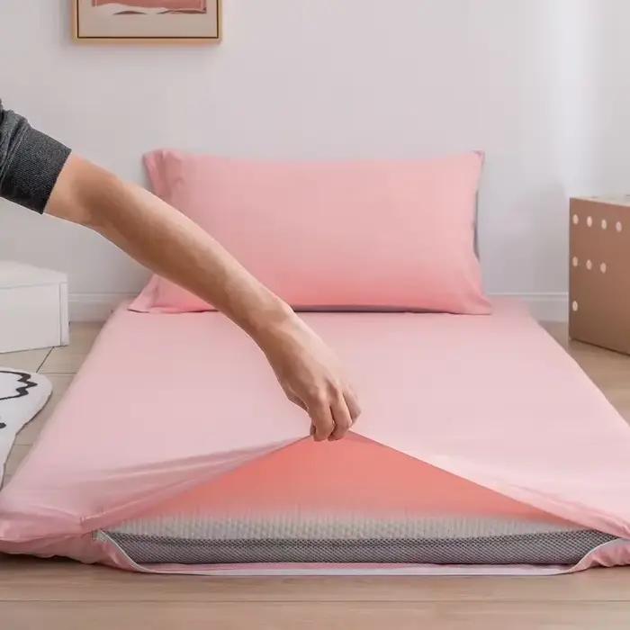 360 °   Housse de protection de matelas entièrement fermée avec fermeture éclair, pour étudiant bébé, drap de lit simple et double, coussin de protection 90/150cm