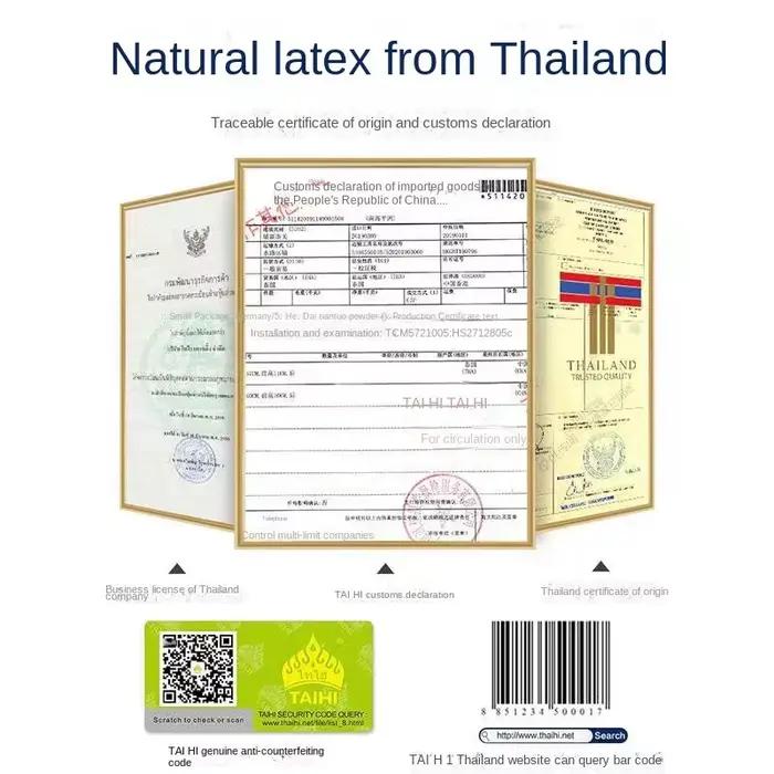 TAIHI Thaïlande latex oreiller Massage cervical orthopédique cou douleur oreillers pour dormir confortable et respirant cadeau pour les hommes