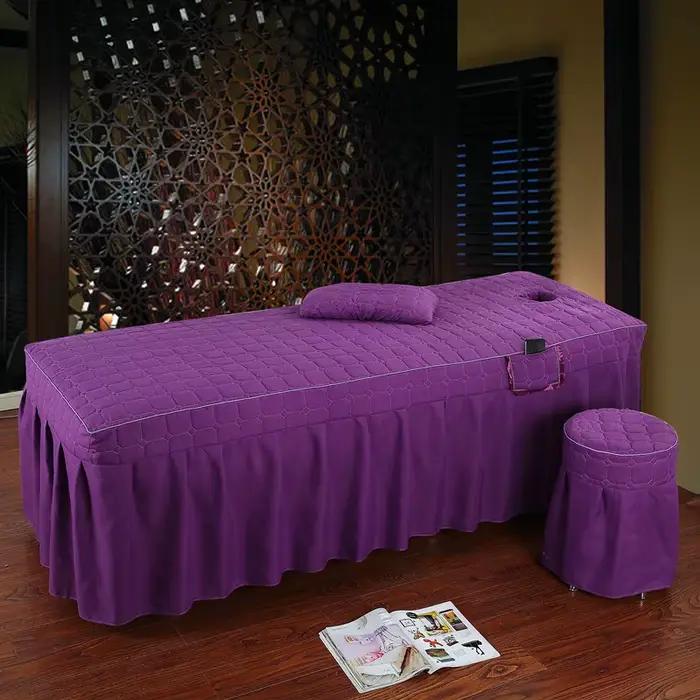 Drap de lit avec trou pour salon de beauté