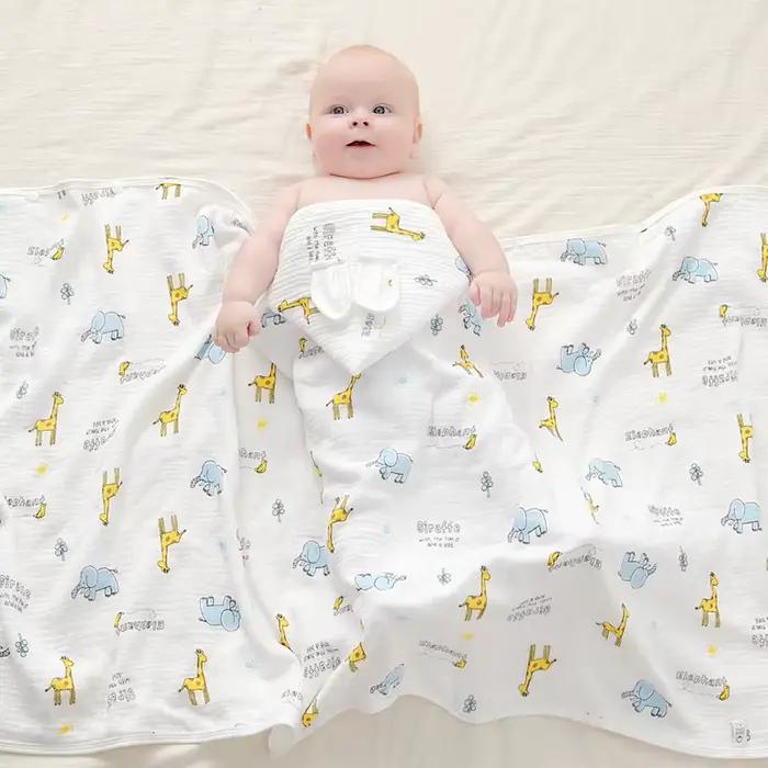 Peignoir à Capuche pour Nouveau-né Garçon et Fille, Serviette 100% Coton, Couverture pour Bébé
