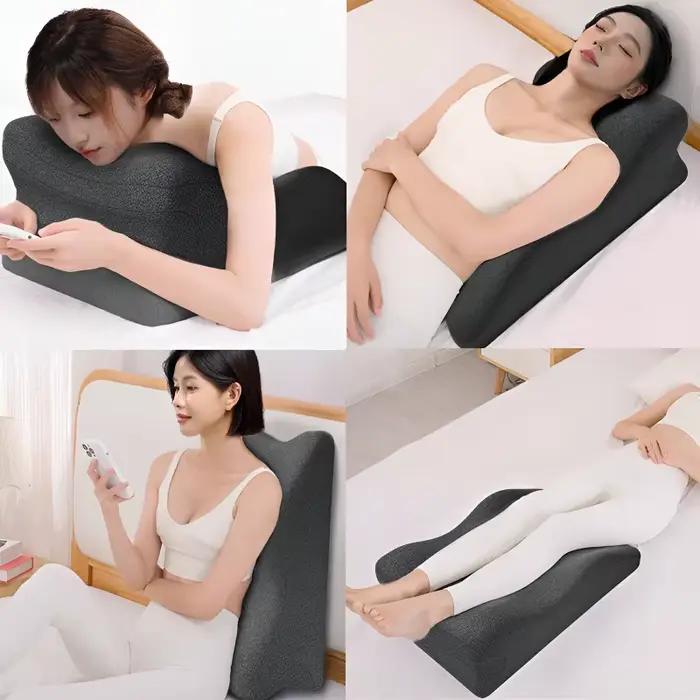 Coussin ergonomique multifonctionnel en forme de cale pour l'élévation des jambes
