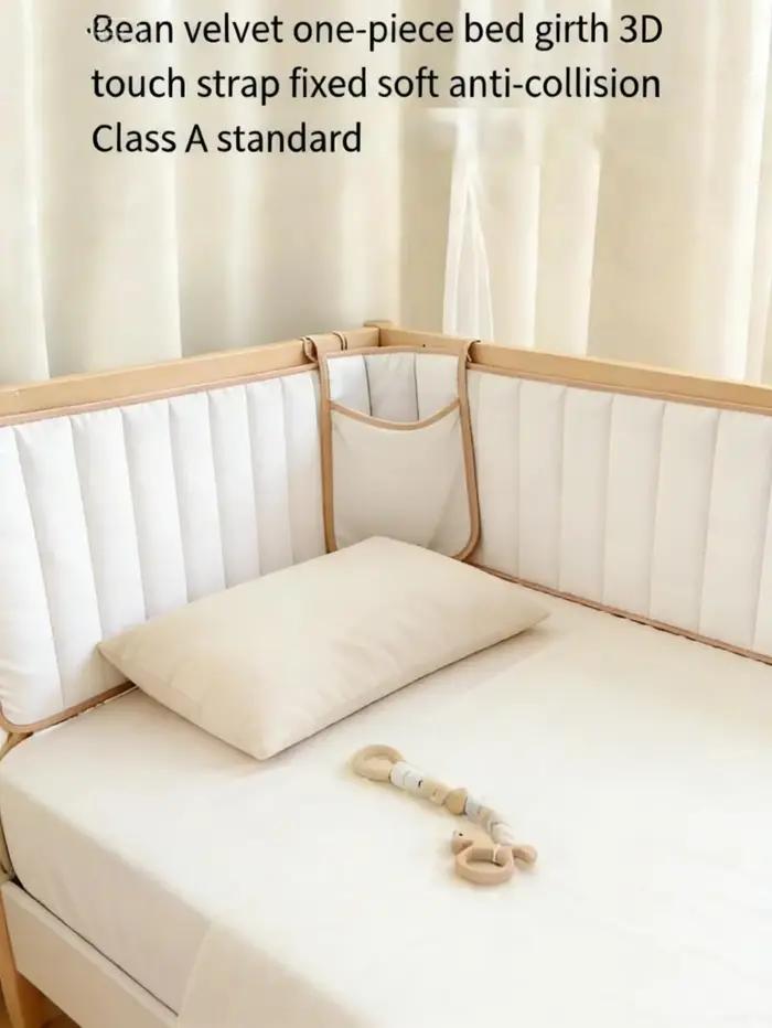Barrière de protection tressée souple pour lit bébé