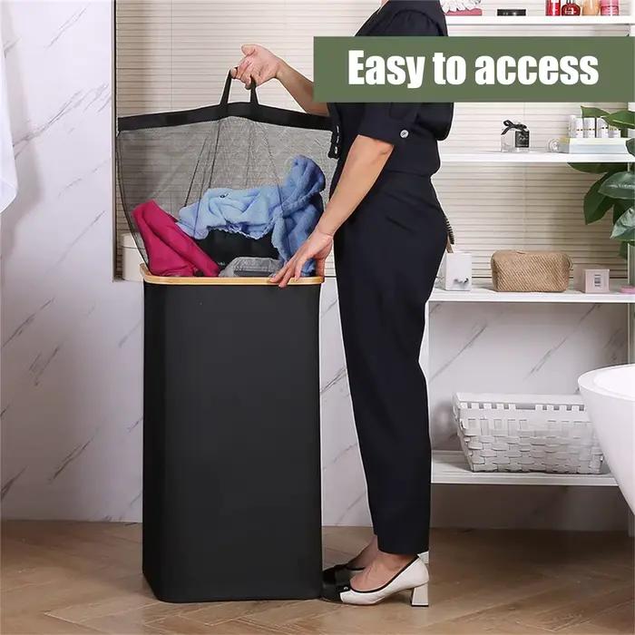 Panier à linge sale avec couvercle et sac intérieur