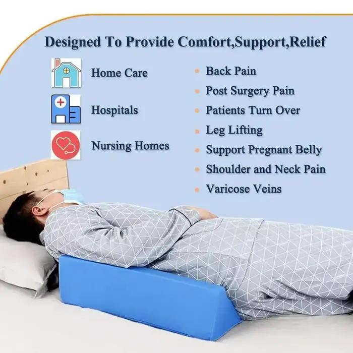 Nouveau oreiller orthopédique à cale de lit à Reflux d'acide, grande taille, éponge en coton, coussin d'élévation des jambes arrière, literie à fermeture éclair