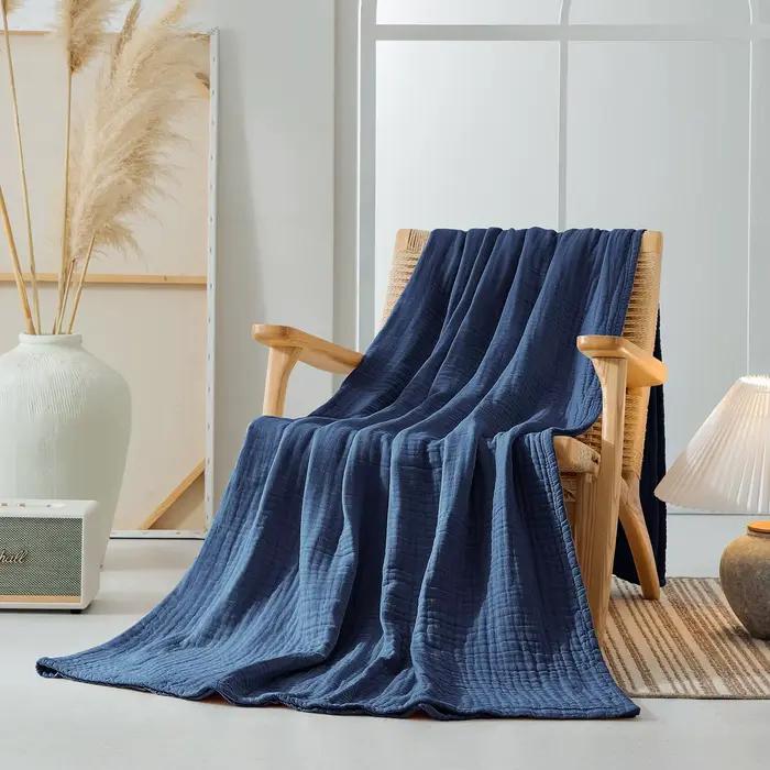Couverture en mousseline 100% coton, couverture légère à 6 couches pour lit, gaze respirante pré-lavée pour superposition de literie, confort toute saison