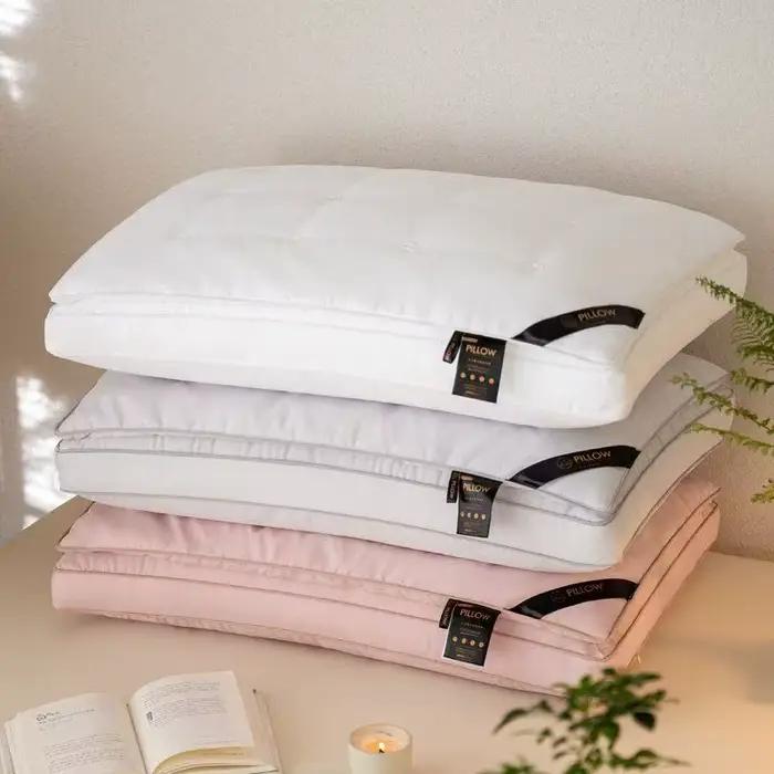 Oreiller blanc en coton haut de gamme pour hôtel cinq étoiles