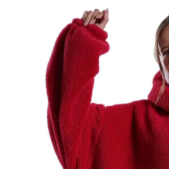 Couverture d'hiver à capuche avec manches pour hommes et femmes