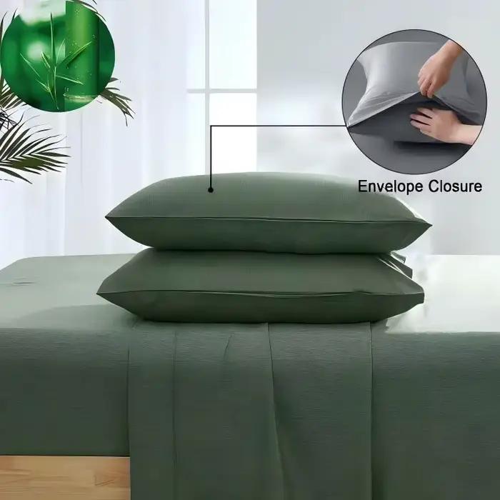 Housse de coussin en fibre de bambou pour la beauté des cheveux