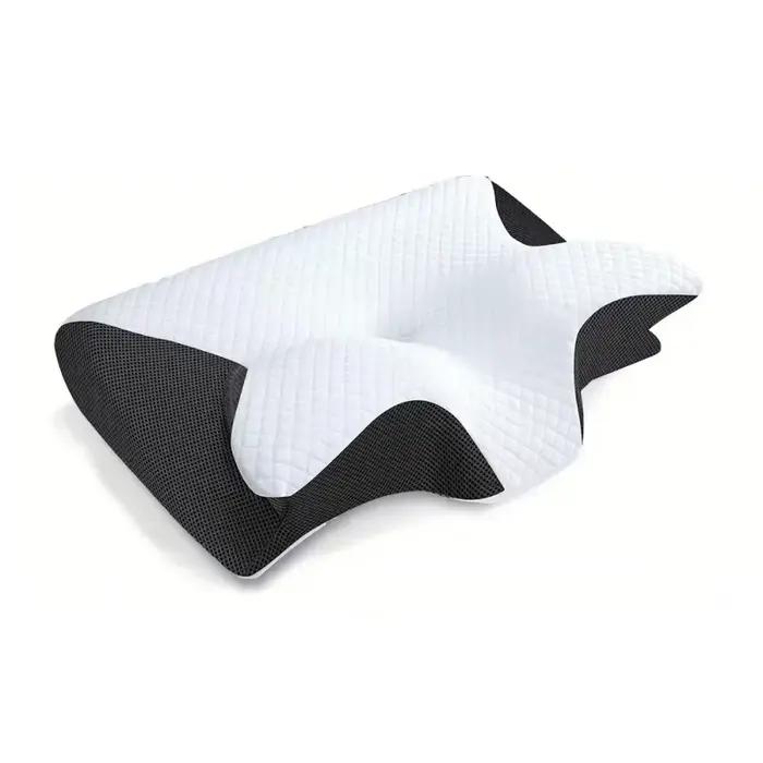 Oreiller cervical orthopédique en forme de papillon – Oreiller ergonomique en mousse à mémoire de forme à récupération lente pour soulager les douleurs cervicales