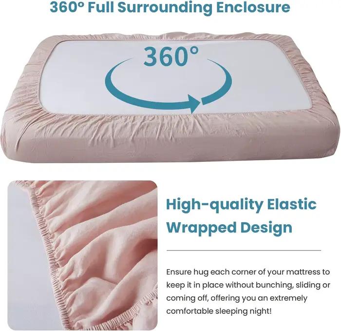 Drap-housse Queen 100% lin (1 pièce)