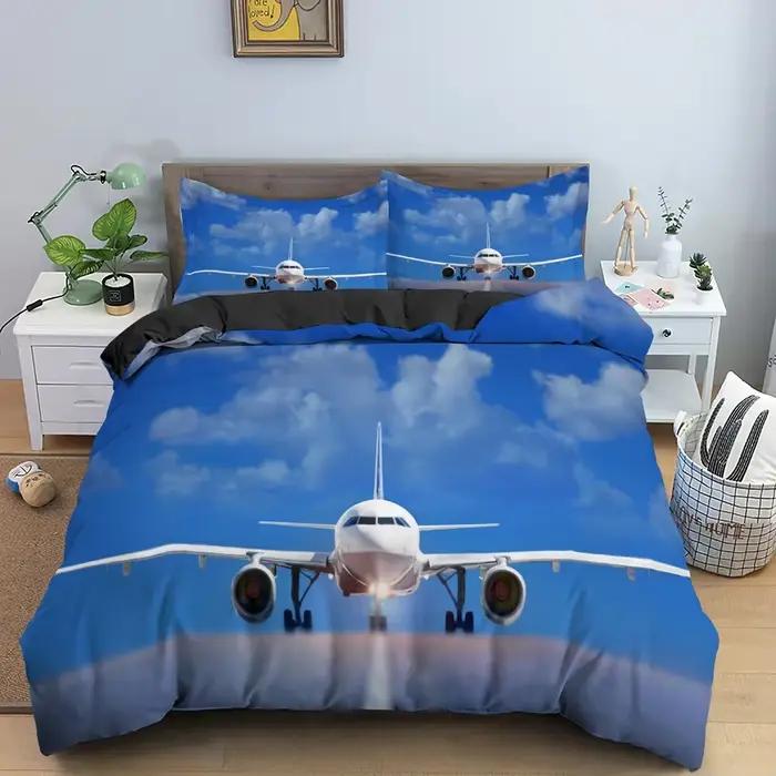 Ensemble de Couverture d'Avion pour Garçon et Adulte