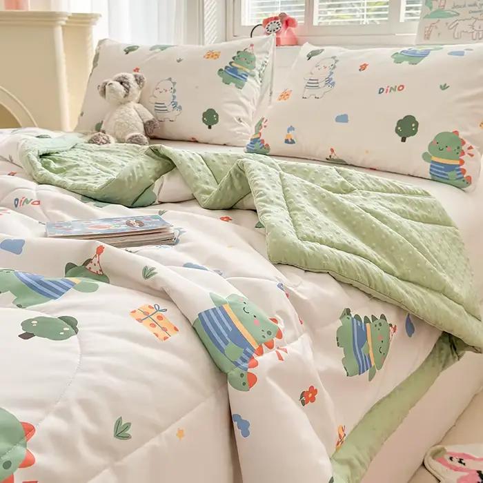 Nouvelle Couette d'été à motif dessin animé, légère, sensation nuage, en polyester lavé doux, fine et respirante, pour lit Queen