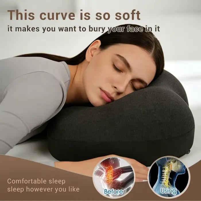 Coussin Ergonomique de Soutien Lombaire Multifonctionnel pour Dormeurs sur le Ventre