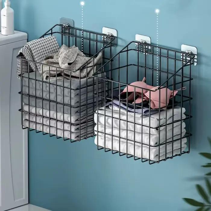Panier à linge mural pliable, organisateur de vêtements de salle de bain Compact, sac de rangement sale peu encombrant