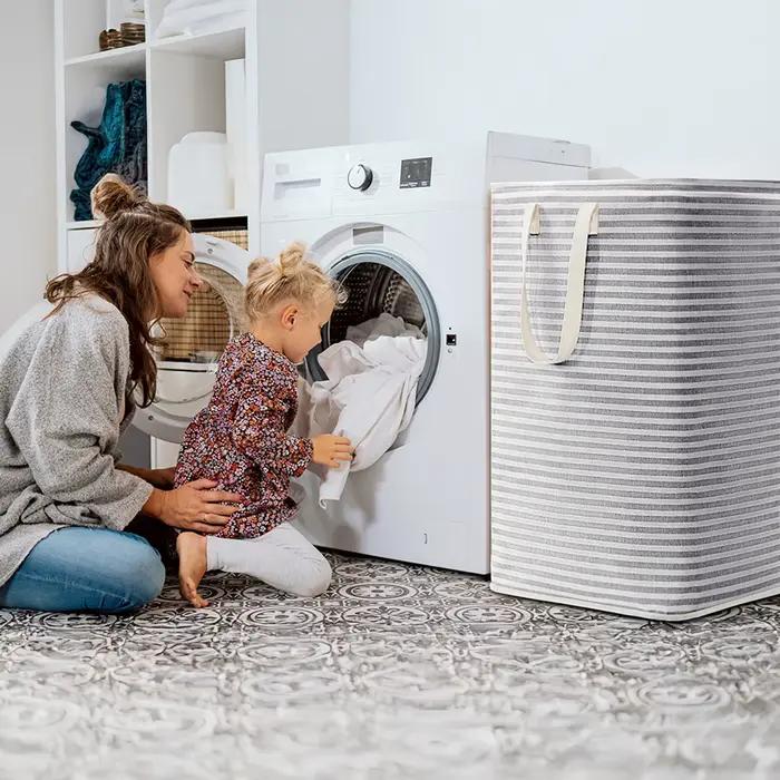 Grands paniers à linge pliables de 75l