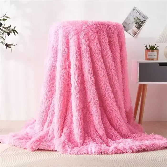 Couverture de cheveux longs en fourrure de vison