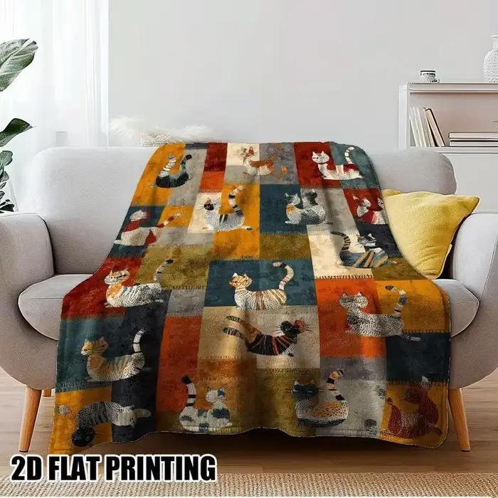 Couverture en flanelle matelassée 2D