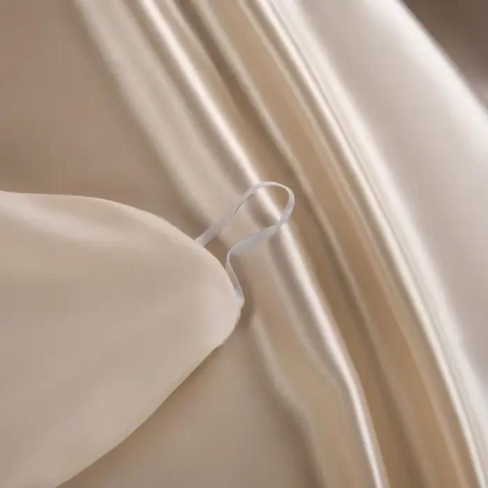 Housse de couette de luxe en soie de mûrier, 200x240cm, King Queen, haut de gamme, couleur unie, soyeuse, non taies d'oreiller