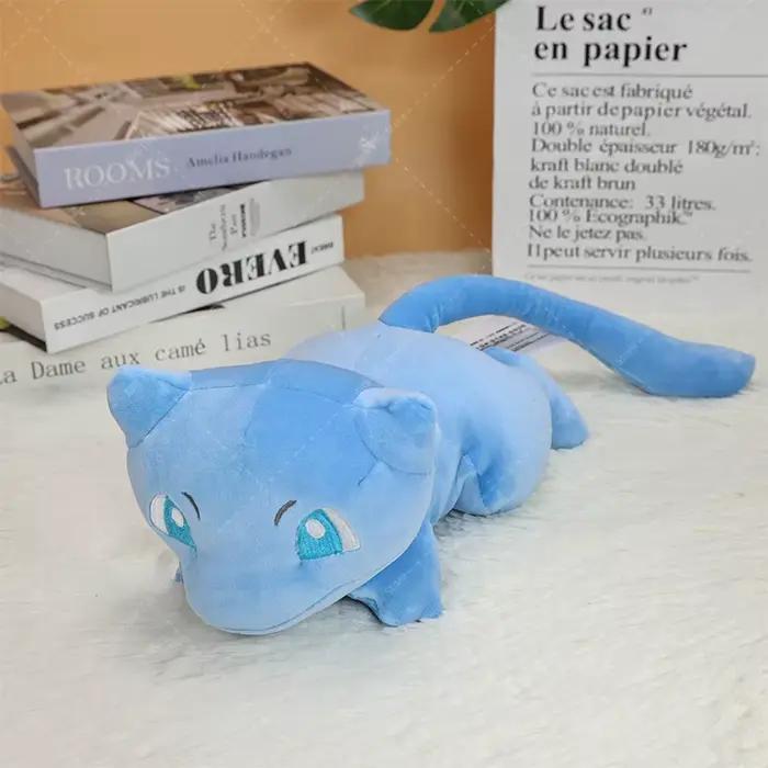 Oreiller en Peluche Pokemon Mew, jouet brillant, canapé de sommeil Mew, coussin en Peluche doux, poupées Peluche pour garçons et filles, cadeau d'anniversaire amusant