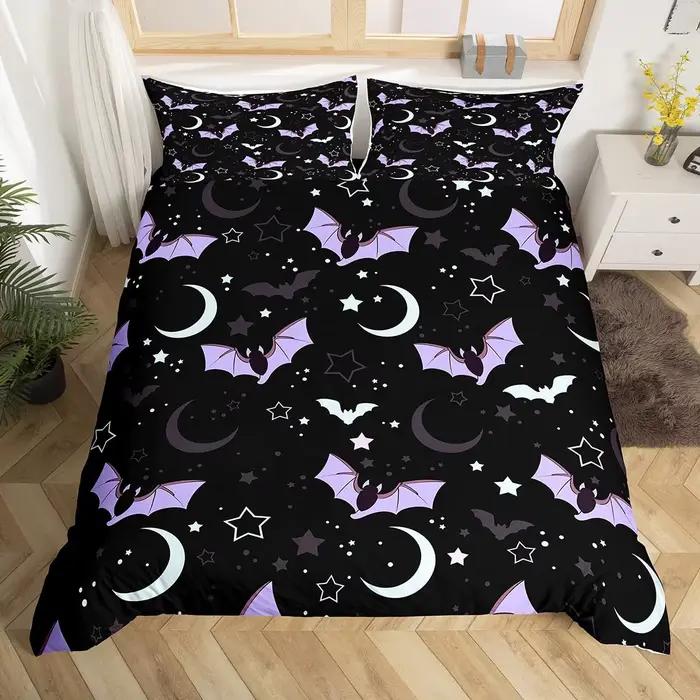 Ensemble de housse de couette chauve-souris Style gothique