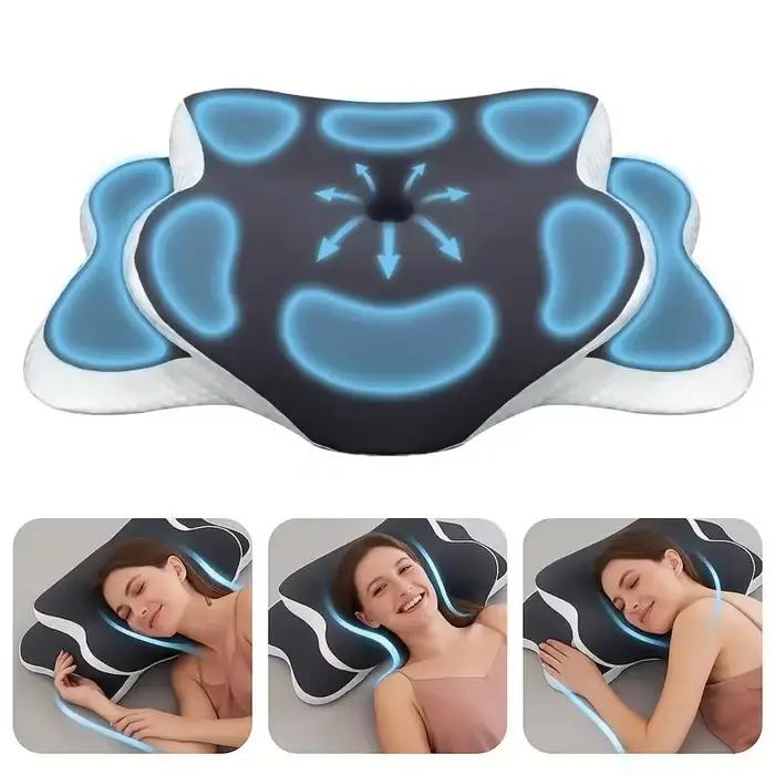 Oreiller ergonomique en mousse à mémoire de forme pour le cou