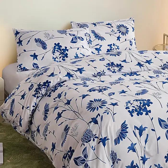 Ensemble de housse de couette bohème élégance en polyester brossé avec taies d'oreiller – Confort