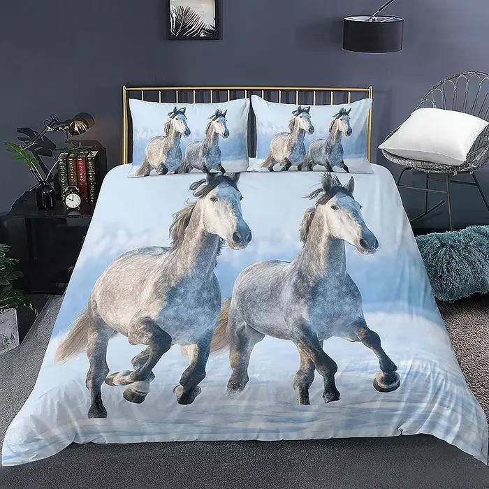 Ensemble de housse de couette imprimé Animal 3D