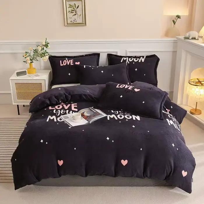 Housse de couette en polaire pour garder au chaud en velours de corail