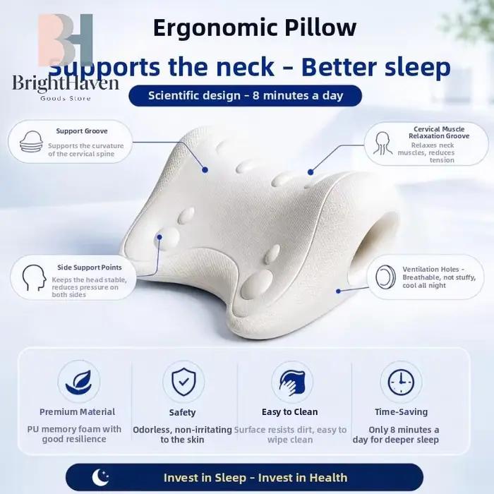 Oreiller de massage ergonomique pour le cou et les épaules
