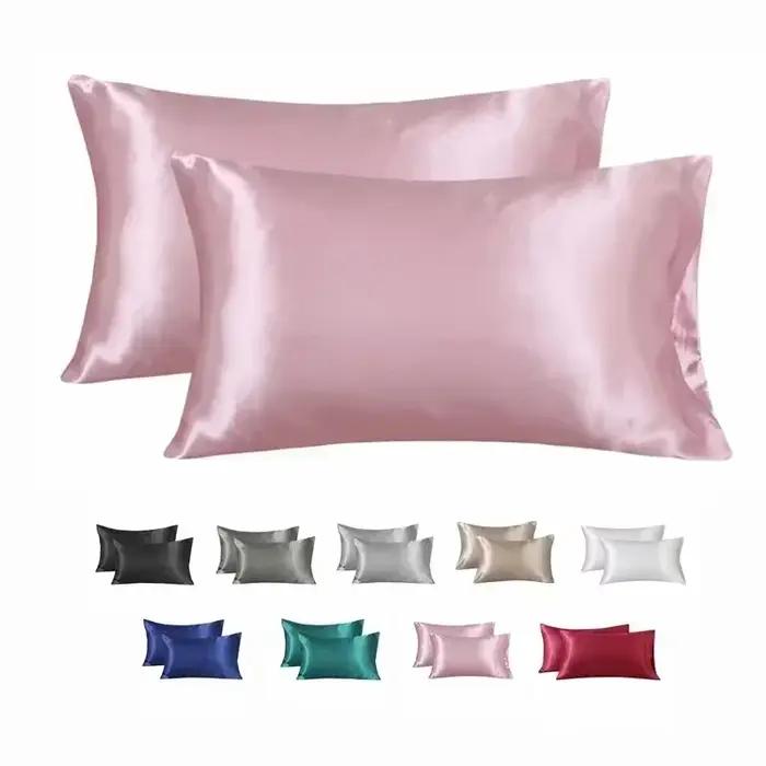 100% taie d'oreiller en soie taie d'oreiller soyeuse Satin cheveux beauté taie d'oreiller confortable taie d'oreiller décor à la maison taies d'oreiller.