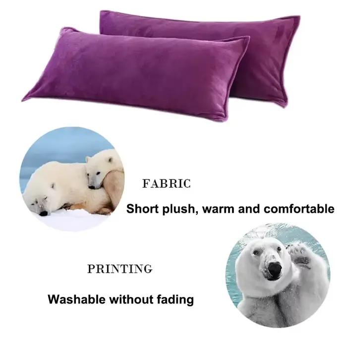 Juste de coussin en peluche douce