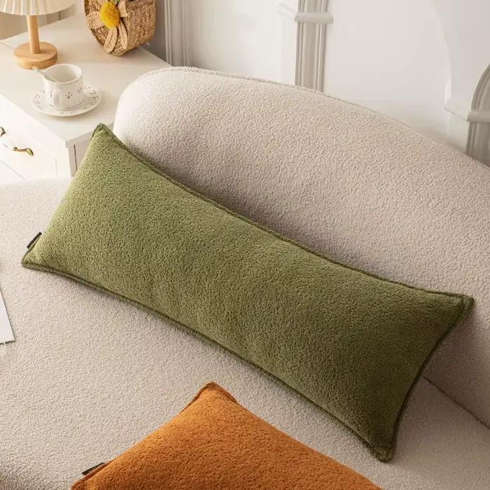 Housse de coussin rectangulaire 30x50/30X70/30X90CM, housse de coussin lombaire simple et douce, taie d'oreiller décorative pour la maison