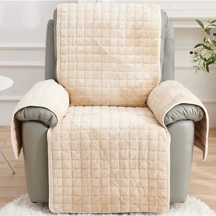 Housse de protection de canapé inclinable avec accoudoirs et poches