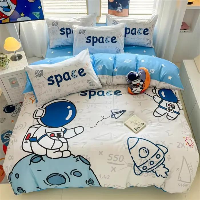 Ensemble de housse de couette d'astronaute de dessin animé 2 pièces