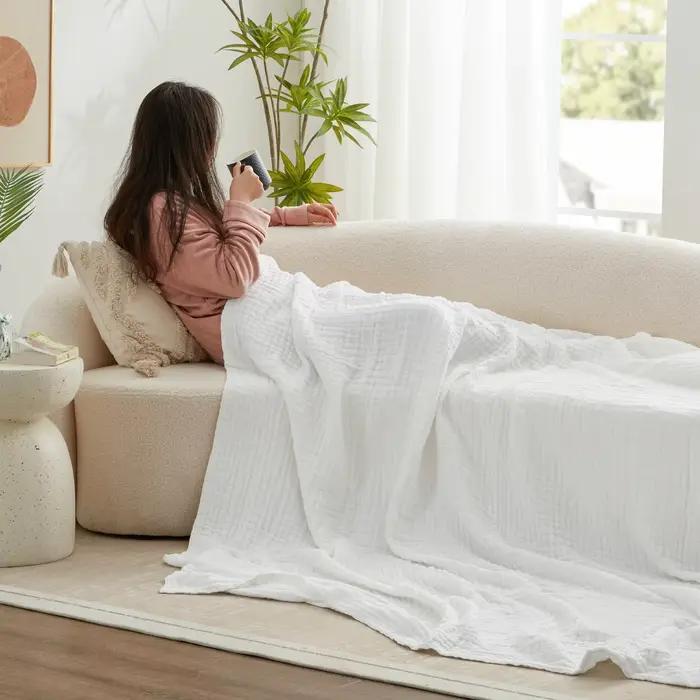 Couverture en mousseline 100% coton