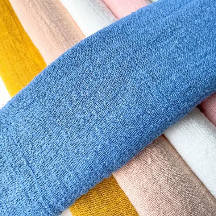 Tissu en lin et coton organique pur
