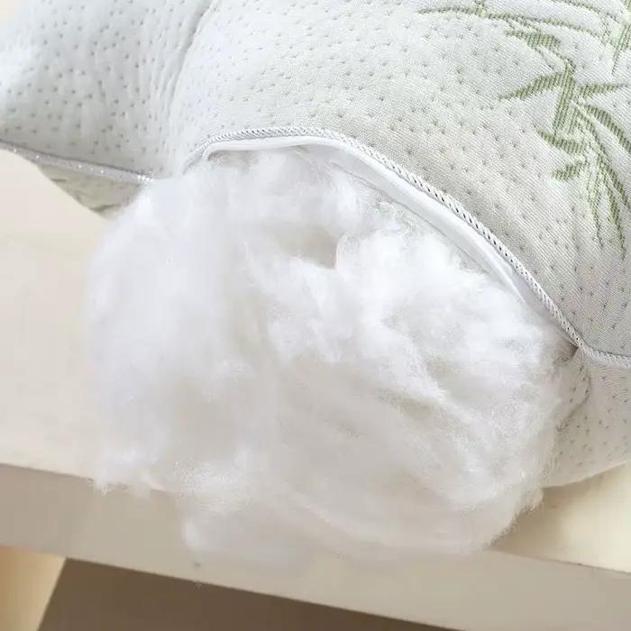 Oreiller en Fibre de Bambou pour Soins de Santé, Confortable, pour Soutien du Sommeil, Fatigue du Cou, Instituts, artificiel astique, 60x40cm, 0.7kg, 1 Pièce