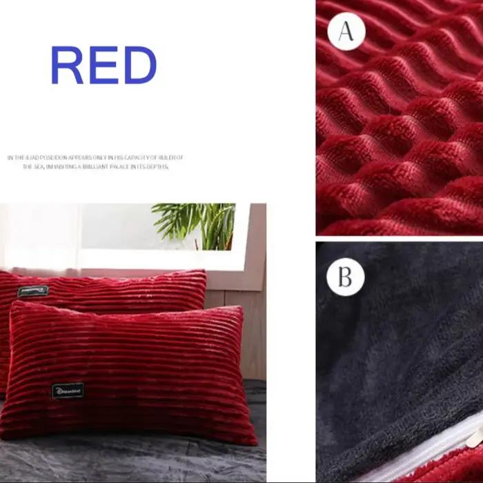Ensemble de housse de couette en molleton de corail chaud d'hiver