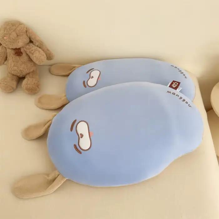 Oreiller en mousse à mémoire de forme en forme de mangue, 1 pièce, avec oreilles, pour enfants et adultes, oreiller de couchage pour la maison, le cou, les soins de santé, 55x35, livraison directe
