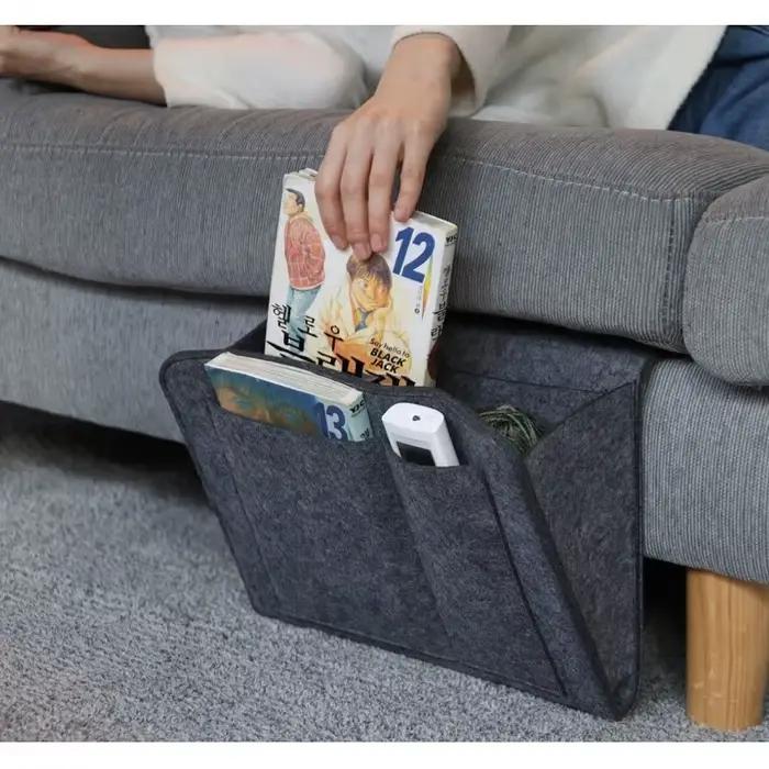 Sac de rangement suspendu en feutre, dortoir, lit, canapé, chambre à coucher, tapis, contenu de magasin pour Magazines CD, bloc de papeterie, téléphones portables, articles divers